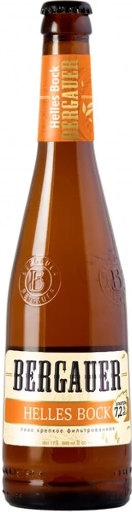 Пиво Демидовские пивоварни Бергауэр Хеллес Бок / Demidov Brewery Bergauer Helles Bock 0.5 - стекло