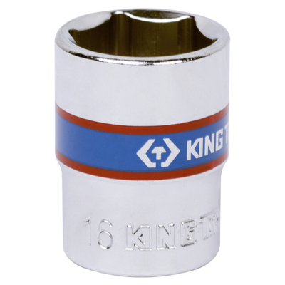 KING TONY (333516M) Головка торцевая стандартная шестигранная 3/8", 16 мм