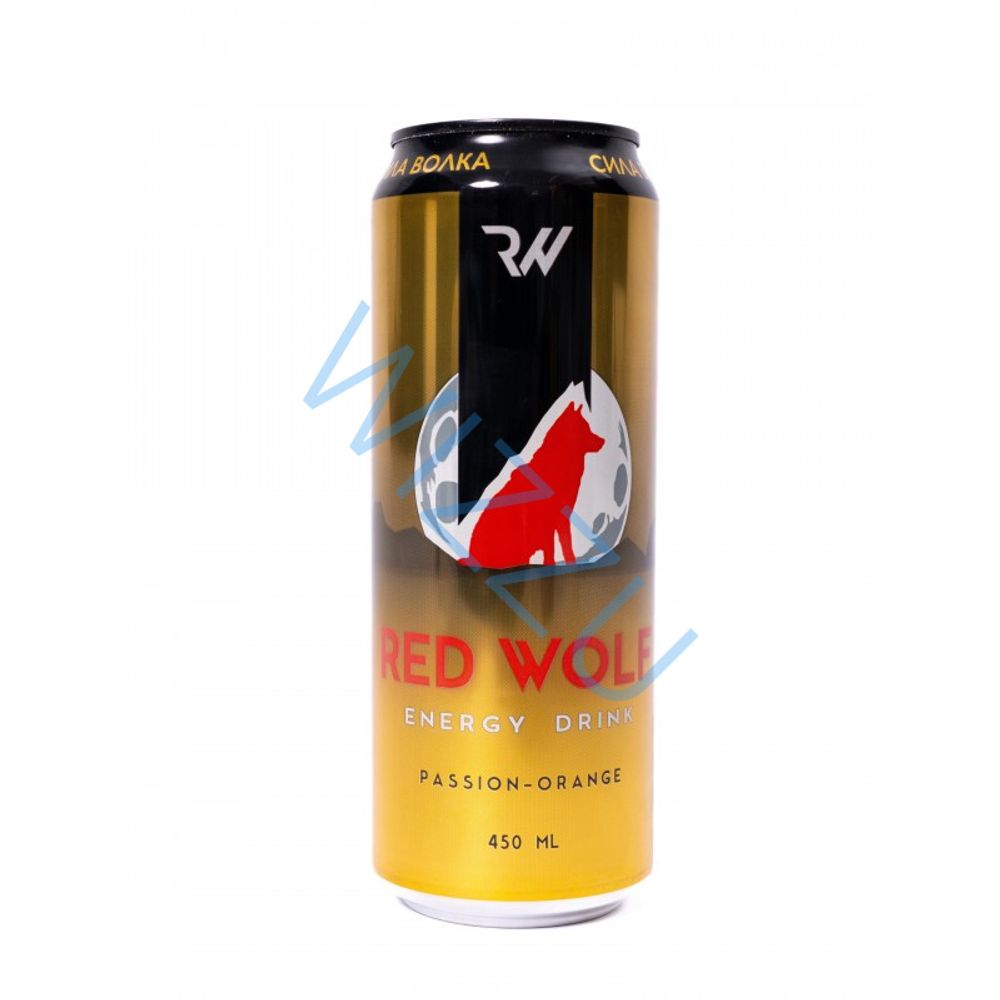 Напиток безалкогольный Red Wolf энергетик маракуйя апельсин 0,33 л