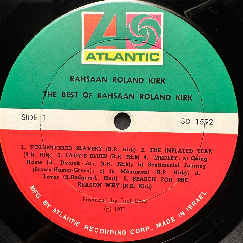 Rahsaan Roland Kirk - The Best Of Rahsaan Roland Kirk (Израиль 1971г.)