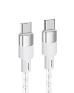 Usb Кабель-зарядка Type-C на Type-C HOCO X99 Crystal icе 3A 60W 1м силиконовый серебристый