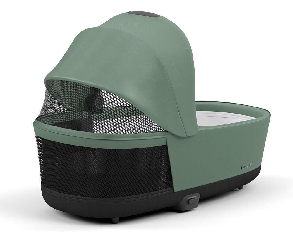 Коляска 3 в 1 Cybex Priam IV Chrome Brown complete и автокресло Aton B2 i-Size Bay Blue Leaf Green