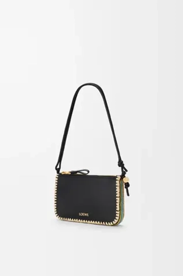 Loewe Сумка Rio из классической телячьей кожи и рафии, черный