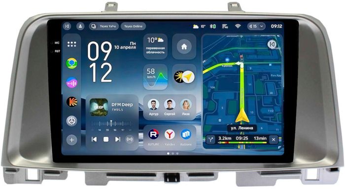 Магнитола для KIA Optima 4 2016-2020 (ШГУ монохром) - Teyes CC4-PRO монитор 9.5" 2K QLED на Android 13, Быстрейшая, Snapdragon 778G, ИИ, CarPlay, DSP, 4G SIM-слот