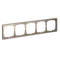 Рамка пластиковая на 5 постов универсальная Systeme Electric ArtGallery Шампань GAL000505