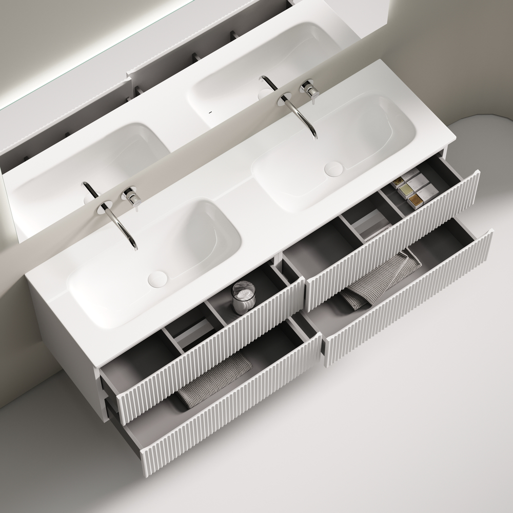 Тумба подвесная Sancos Snob R c двумя ящиками 790х445х500, Bianco, SNR80W, арт. SNR80W