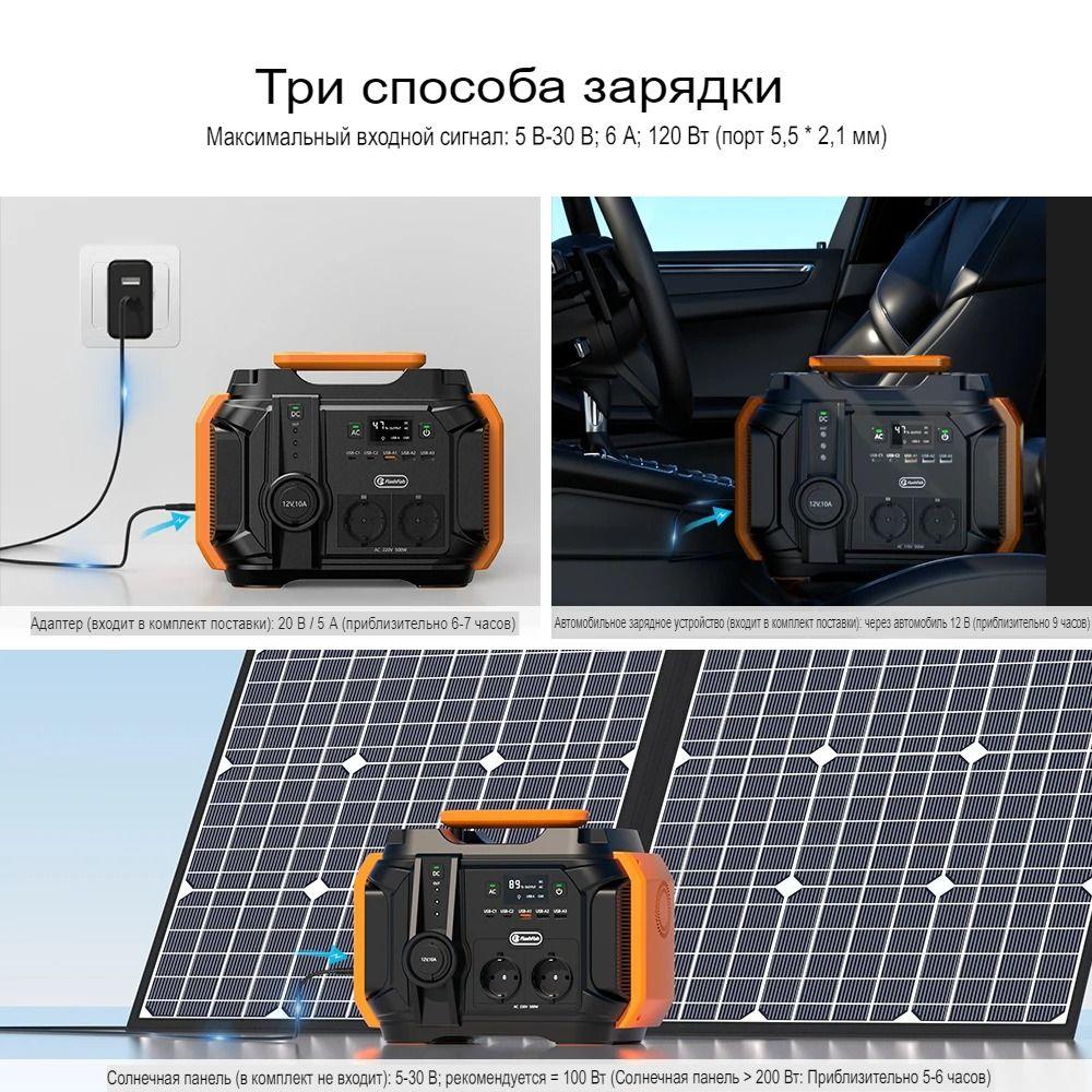 Электростанция портативная 230В 500Вт 540Вч Flashfish