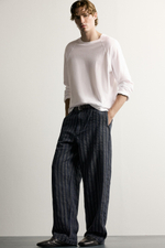 БРЮКИ ЧИНОС RELAXED FIT В ПОЛОСКУ — ZARA