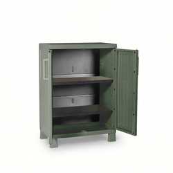 Уличная пластиковая тумба Toomax Wood Cabinet olive