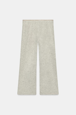 ZARA БРЮКИ ИЗ МЯГКОЙ ТКАНИ МЕЛАНЖ, СЕРЫЙ МЕЛАНЖ