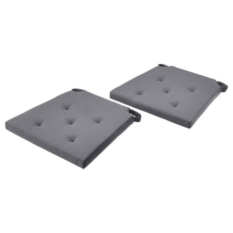 Набор подушек на стул IKEA JUSTINA (ЮСТИНА), Серый, 42 / 35х40х4 см, 2 шт