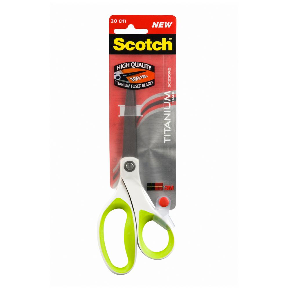 Ножницы "Титаниум" Scotch® 1458T, зеленый цвет, 20 см
