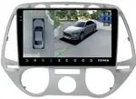 Магнитола для Hyundai i20 2009-2012 (кондиционер) - Teyes CC3-2K-360 монитор 9.5" 2K QLED на Android 10, Быстрая, CarPlay, 4G SIM-слот, 4 камеры в комплекте