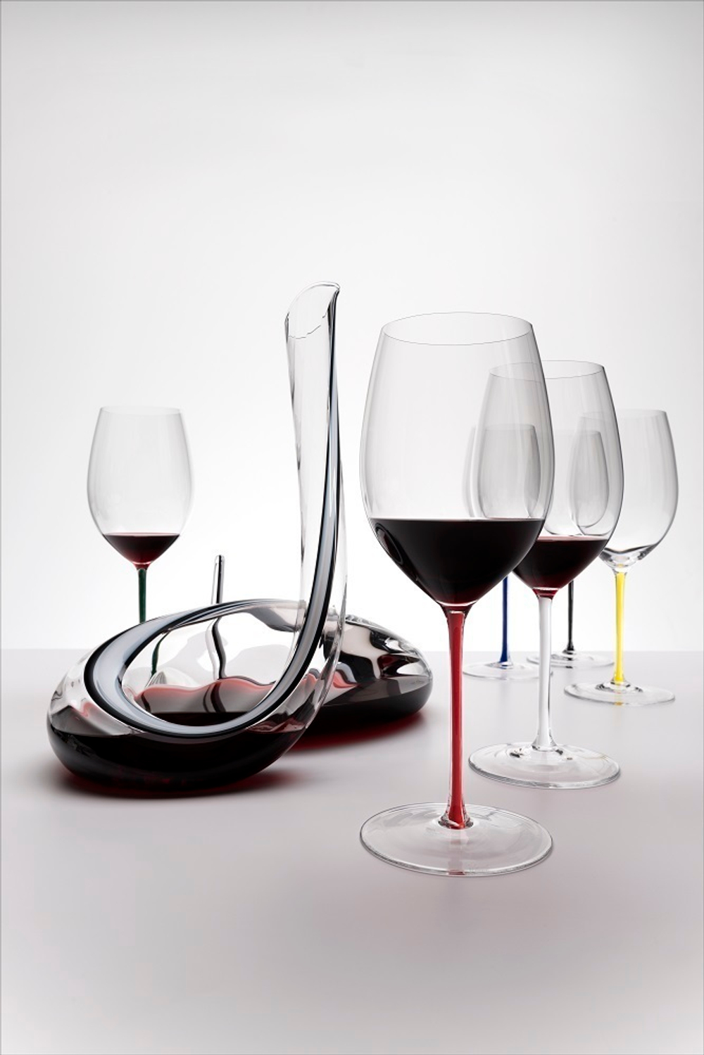 Набор бокалов для красного вина 6шт 625мл Riedel Fatto a Mano Cabernet/Merlot с разноцветными ножками