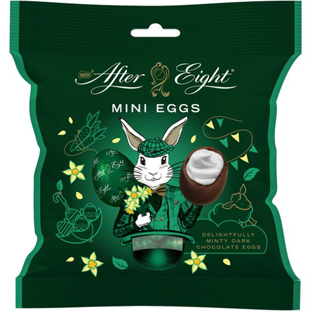 Шоколадные мини яйца AFTER EIGHT из темного шоколада с мятной начинкой 90 г (из Эстонии)