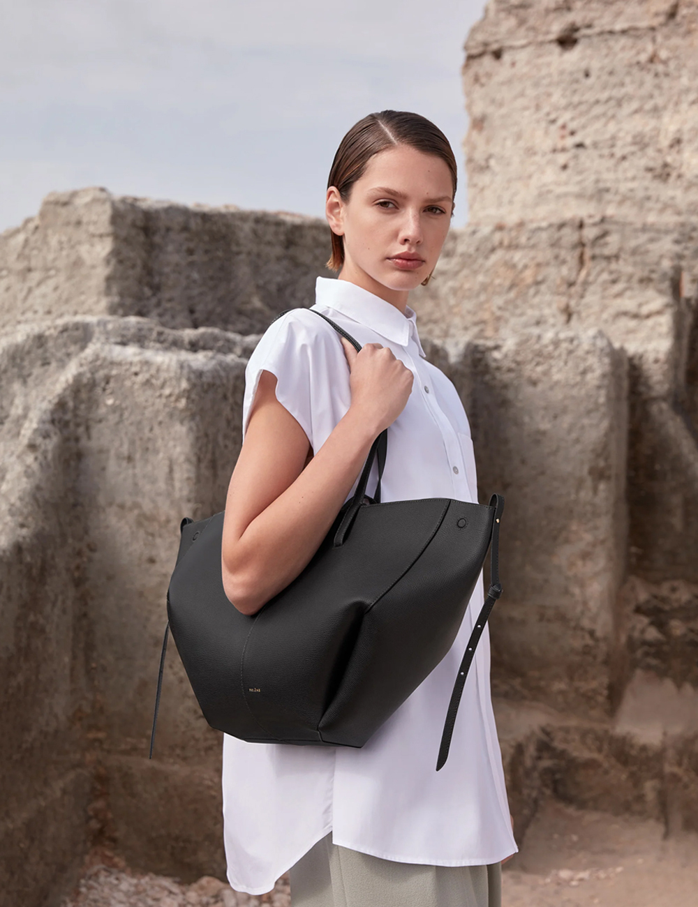 Сумка Polene Cyme Edition Textured Black