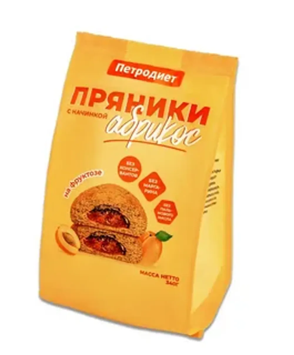 Пряники "Петродиет" с начинкой на фруктозе 340гр