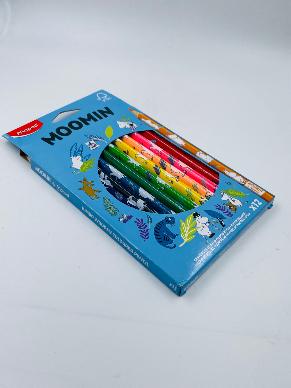 Цветные карандаши большие Moomin Jumbo 12 штук
