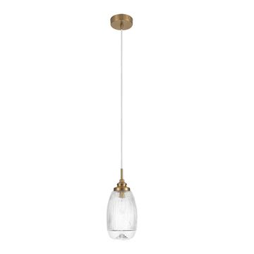 Подвес 1*Е14 8439/1C латунь/прозрачный DEA Lumion