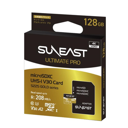Карта памяти Suneast ULTIMATE PRO microSDXC 128GB UHS-I U3 V30, R 208 МБ/с