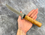 Нож Бурятский малый, 95х18, карельская береза, АиР Златоуст