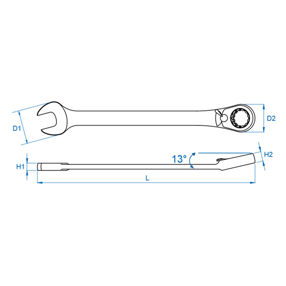 KING TONY (373208M) Ключ трещоточный комбинированный с флажковым переключением 8 мм