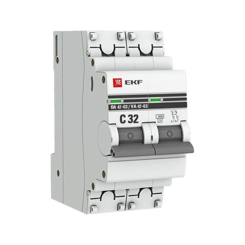 Выключатель автоматический двухполюсный C 32А 4,5кА PROxima EKF