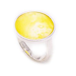 Кольцо серебро 925° — Янтарь