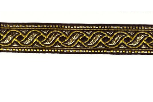 Тесьма жаккард с метанитом, с1857, рис. 9006, ш. 2,2 см