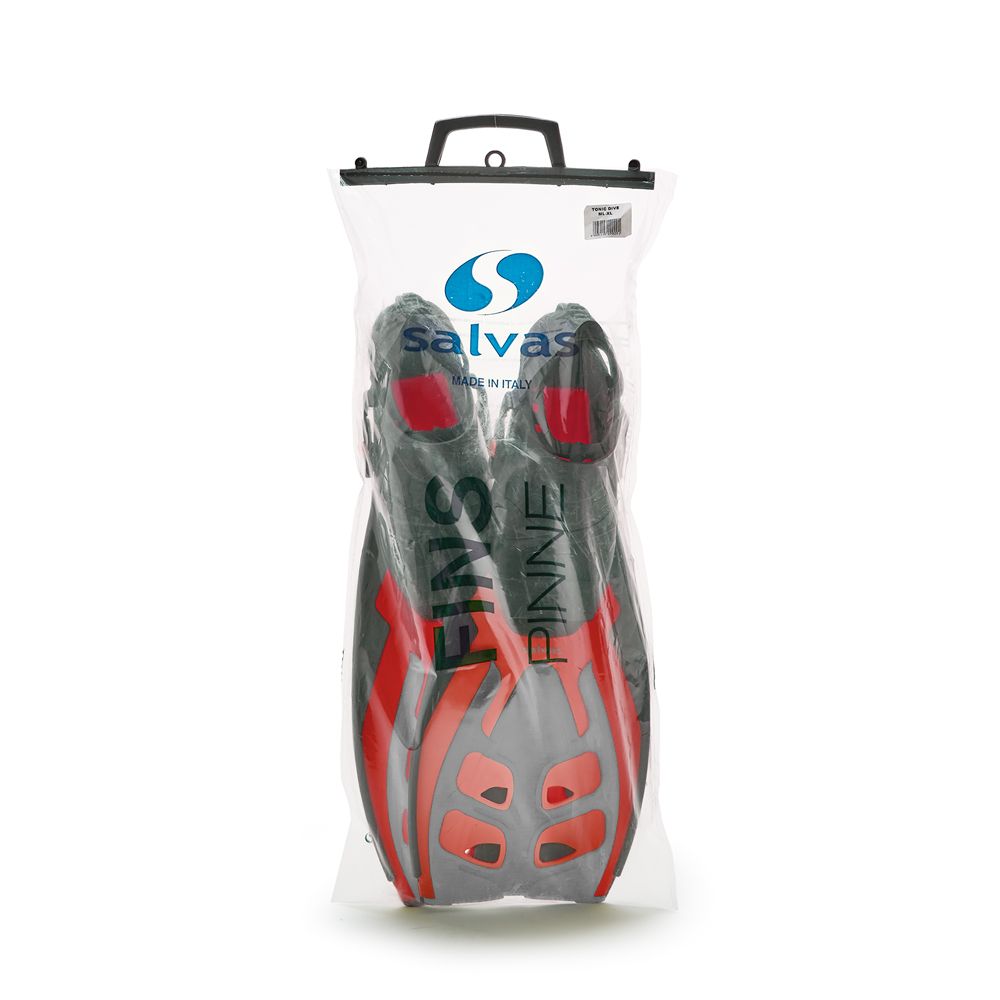 Ласты для плав. Salvas Tonic Dive, BA190SMR1STS,TPR и Technoflex, р.S/M, красный