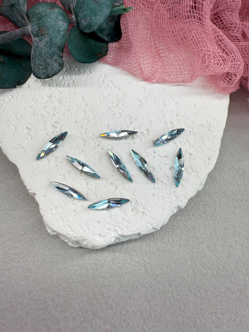 Наветт Navette spfinx 15*4 мм, Aquamarine