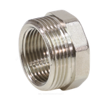 Футорка латунь никель Ду 25х15 (1"х1/2") НР/ВР VALFEX VF.581.N.100.012
