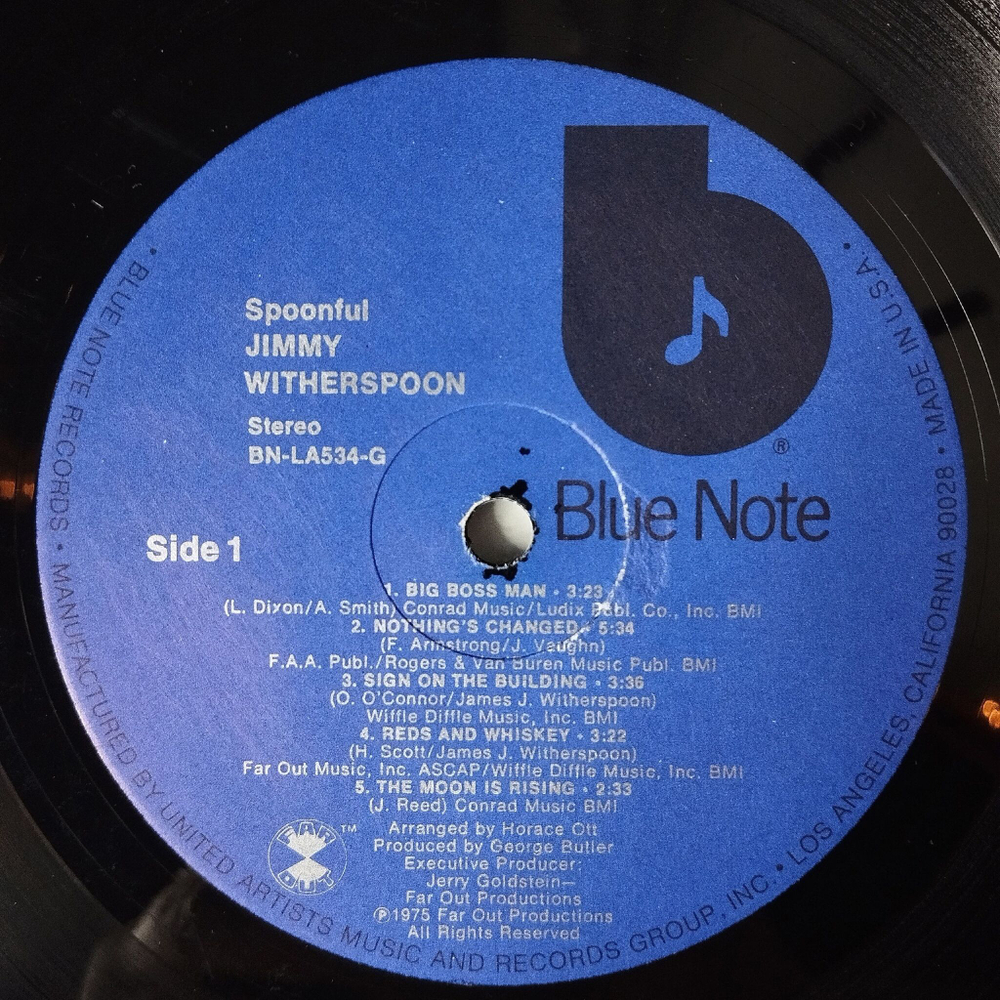 Винтажная виниловая пластинка LP Jimmy Witherspoon Spoonful (USA 1975)