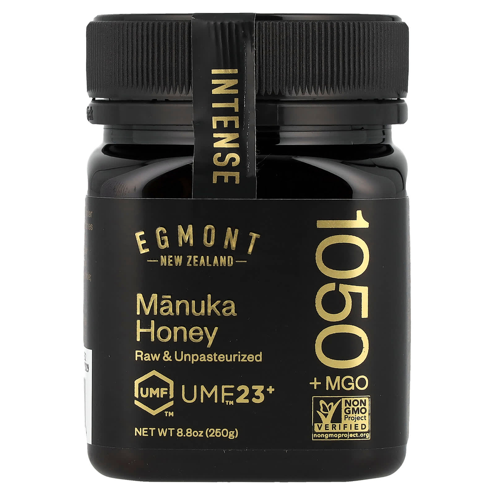 Egmont Honey, мёд манука, необработанный и непастеризованный, UMF™ 23+, MGO+ 1050, 250 г (8,8 унции)