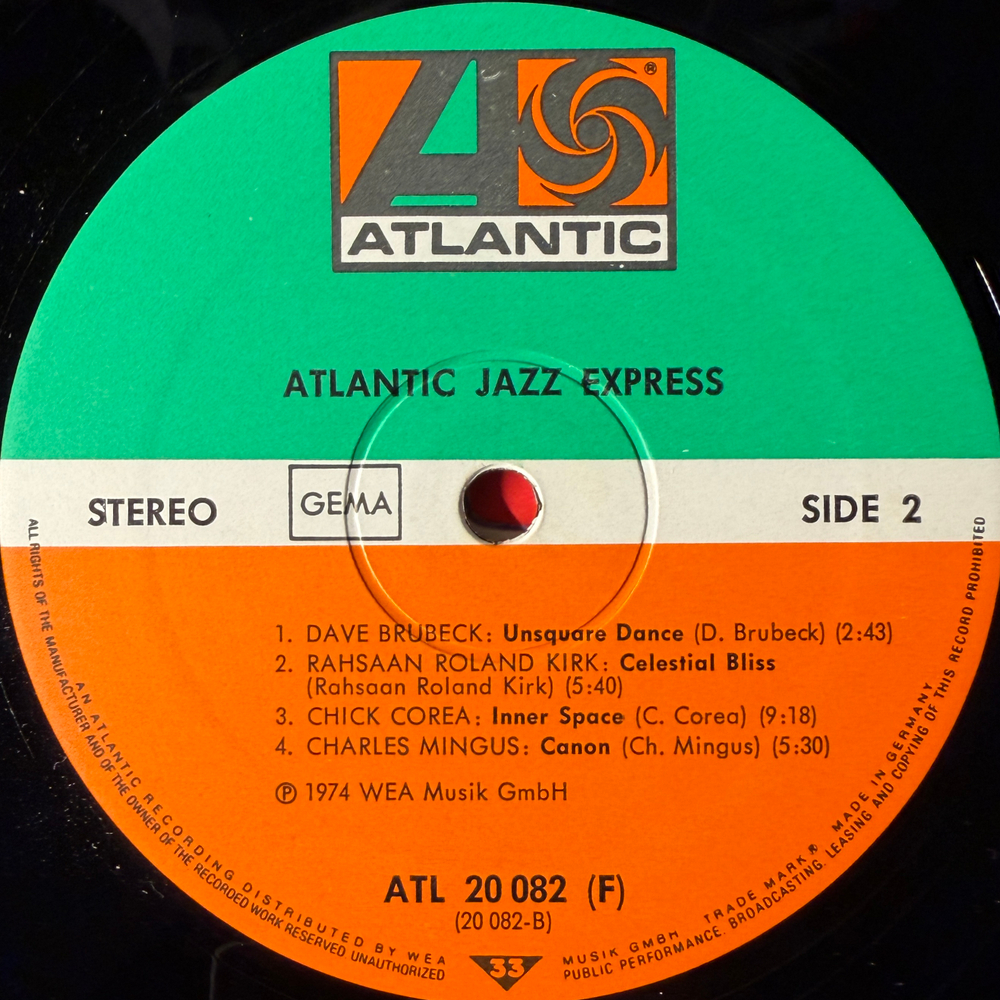 Сборник Atlantic Jazz-Express (Германия 1974г.) Т