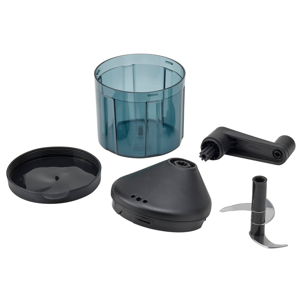 IKEA STENSNULTRA  (ИКЕА СТЕНСНУЛТРА)  -  Овощерезка - черный серо-бирюзовый/прозрачный