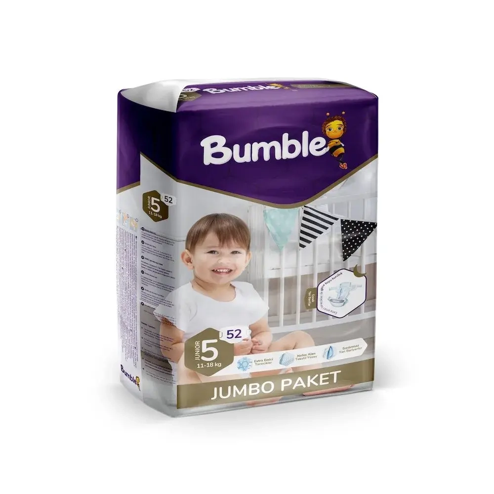 BUMBLE DIAPER JUMBO PACKAGE NO:5 52 LI*4 (кор)