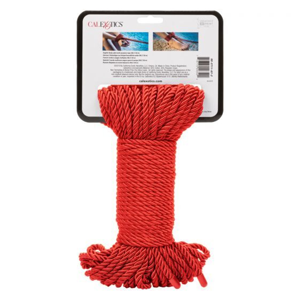 Красная веревка для связывания BDSM Rope - 30 м. (Цвет: красный)