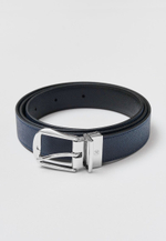 Кожаный ремень 30MM Dark blue/Black