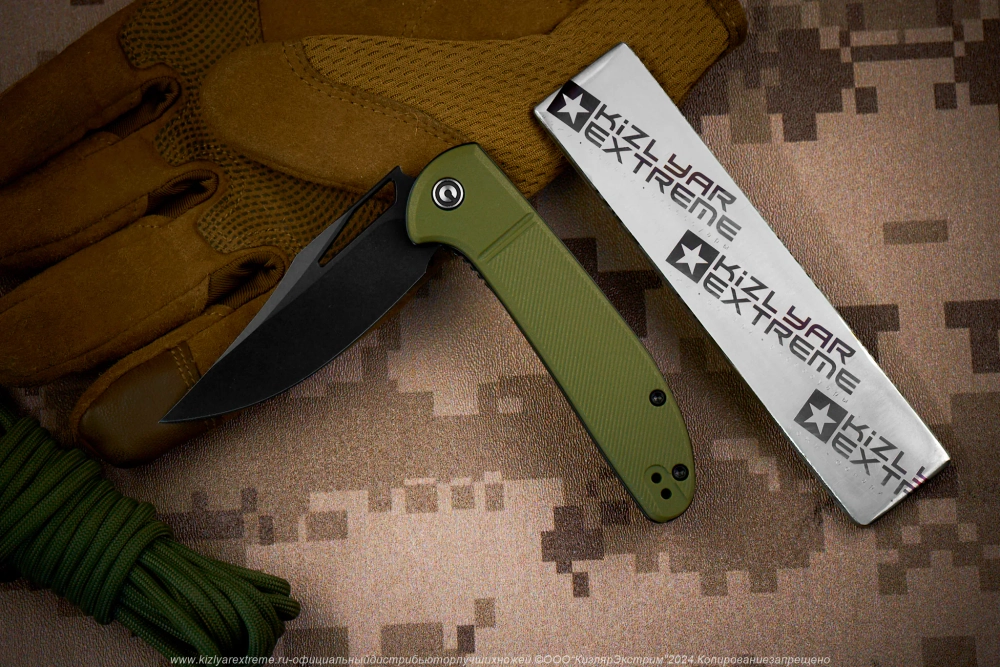 Нож Civivi Ortis C2013C сталь 9Cr18MoV BlackWash рукоять OD Green FRN