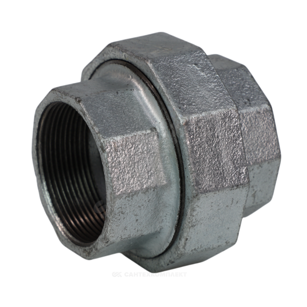 Соединитель прямой американка чугун оц Ду 32 (1 1/4") ВР/ВР Fittex PLUS