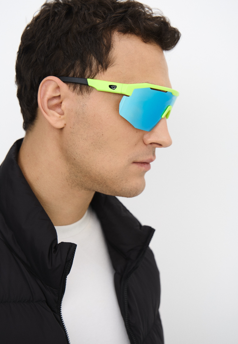 Спортивные очки GOG Argo / Matt Neon Green-Black / White-Blue Lens