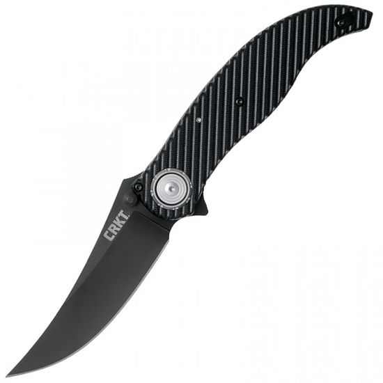 Нож"Clever Girl "скл.,ст.D2,кл.черн.Black PVD Coating,рук.черн.G10,черн.клипса