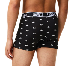 Мужские спортивные боксеры Lacoste Recycled Polyester Jersey Trunk 3P - black