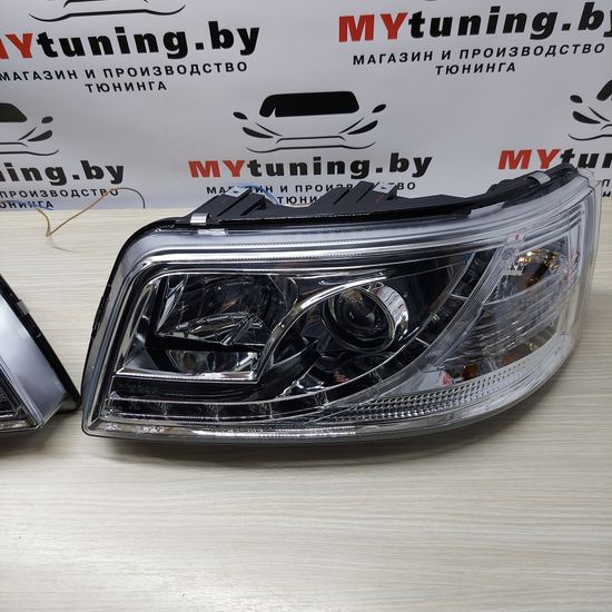 Передняя оптика CHROME для VW T5 04.03-08.09