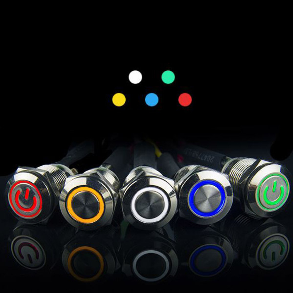Кнопка М12LED/3-6В/СФ - синяя