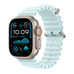 Умные часы Apple Watch Ultra 2 (2024) GPS + Cellular, 49mm, Natural Titanium Case with Ice Blue Ocean Band, (Ледяной голубой)