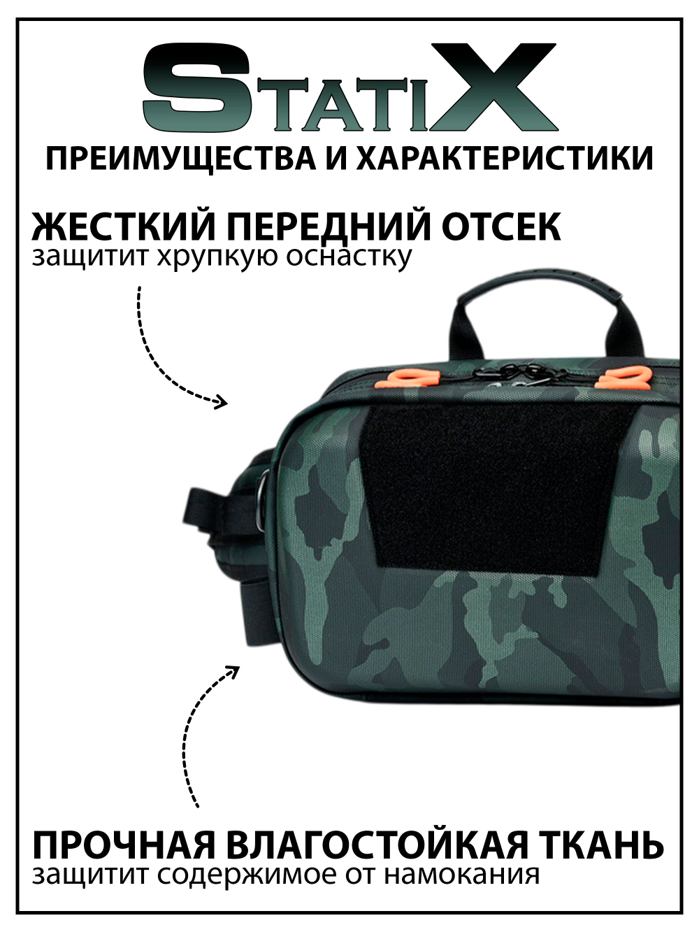 Поясная водонепроницаемая сумка StatiX для спиннинга, для рыбалки, хаки зеленая, 290*190*140 мм
