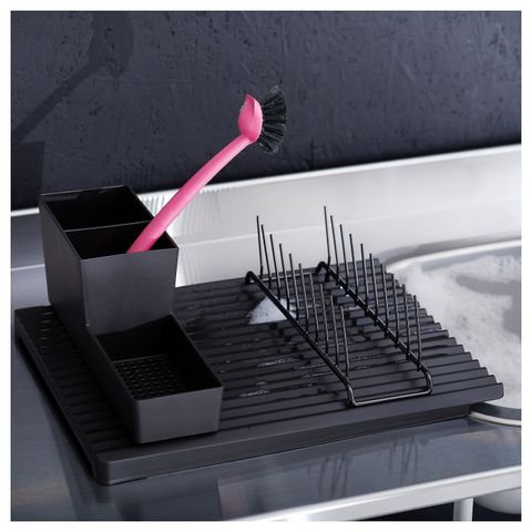 Сушилка для посуды IKEA RINNIG (РИННИГ), Черный, Двусторонняя, 40x31 см