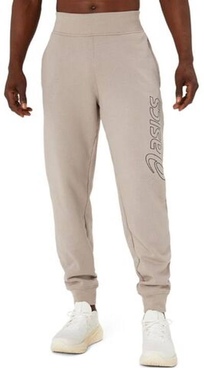 Мужские теннисные штаны Asics Logo Sweat Pant - moonrock/Графит grey